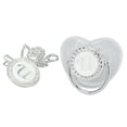 thumbnail image 4 of Silicone Baby Pacifier Silver A-Z Letters Safe BPA Free One Piece Seamless Pacifier with Lid for Infant 6-18 Months, 4 of 7