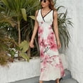 thumbnail image 6 of Cherry Blossom Pink (2) Sleeveless Dress Dresses Women Summer Evening Dresses Ladies Bohemia Long Dresses, 6 of 9