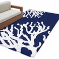 thumbnail image 2 of Rectangle Area Rug 4x6ft,Sea Coral Navy Blue Washable Carpet Non-Slip Runner Accent Rugs Indoor Floor Mat for Bedroom Living Room Decor,Simple Minimalist Style, 2 of 9