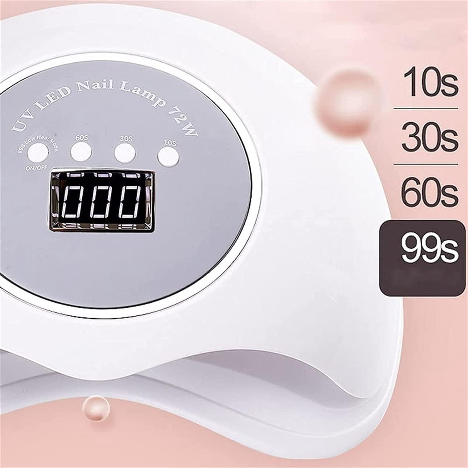 UV LED Nail Lamp 72W, Nail Dryer Machine, Gel UV LED Nail Lamp for Fingernail & Toenail Gel Based Polishes – Portable Nail Curing Light with 36pcs LEDs, 3 Timer Settings