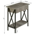 thumbnail image 5 of Convenience Concepts Tucson Electric Flip-Top End Table in Weathered Gray Wood, 5 of 7