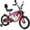 Red, variant on 16 Inch Moto Style Kids Bike for Boys Girls, NEORIVER Kids Bicycles for 3-9 Years Old with Training Wheels