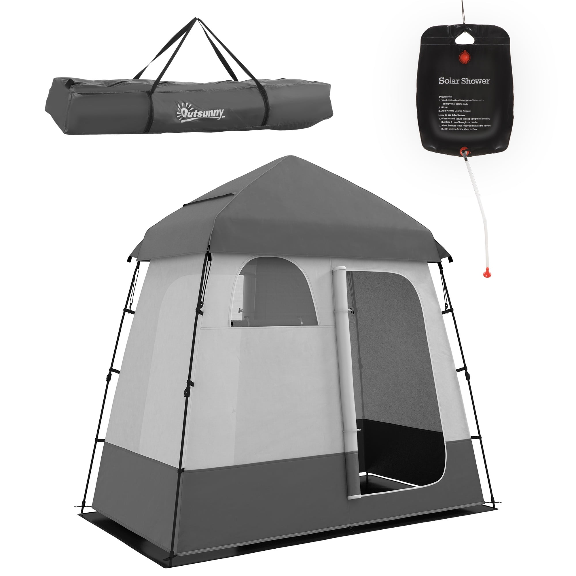 Outsunny Tente de douche pour l'habillage changeant extérieur, vert Outsunny Tente de douche pour l'habillage changeant extérieur, vert