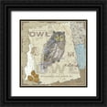 thumbnail image 1 of Phillips, Anita 26x26 Black Ornate Wood Framed with Double Matting Museum Art Print Titled - Owl Hoot, 1 of 4