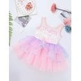 thumbnail image 3 of TTAO Girls Sparkle Ballet Tutu Dance Dress for Kids Leotards Ballerina Performance Costume 3T-14Y Pink 12, 3 of 7