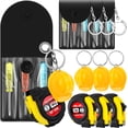 thumbnail image 2 of HSAPOW-9 Pcs Mini Construction Helmet Keychains Tape Screwdrivers Tool Adult Men Gifts Bulk for Easter Egg Stuffers Father's Day Construction Party Favors Gifts, 2 of 4