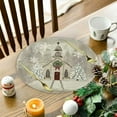thumbnail image 5 of Uutvery Christmas Snowman Round Polyester Placemats with Heat Insulated for Christmas Party Home Dining Decor, Holiday Table Decoration with One-Sided Print, 5 of 6