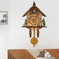 thumbnail image 5 of Miumaeov Cuckoo Wall Clock, Multi-Colored Northern Europe Style Fiberboard Quartz Wall Clock, Battery Pendulum Cuckoo Clock with Open Type Without Back Cover Design Suitable for Home Decor, 5 of 9