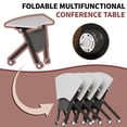 thumbnail image 3 of Conference Room Tables, Folding Conference Table with Wheels, Fan-shaped Combinable Modular Training Tables, Foldable Flip Top Mobile Rolling Table for Office Meeting, 3 of 7