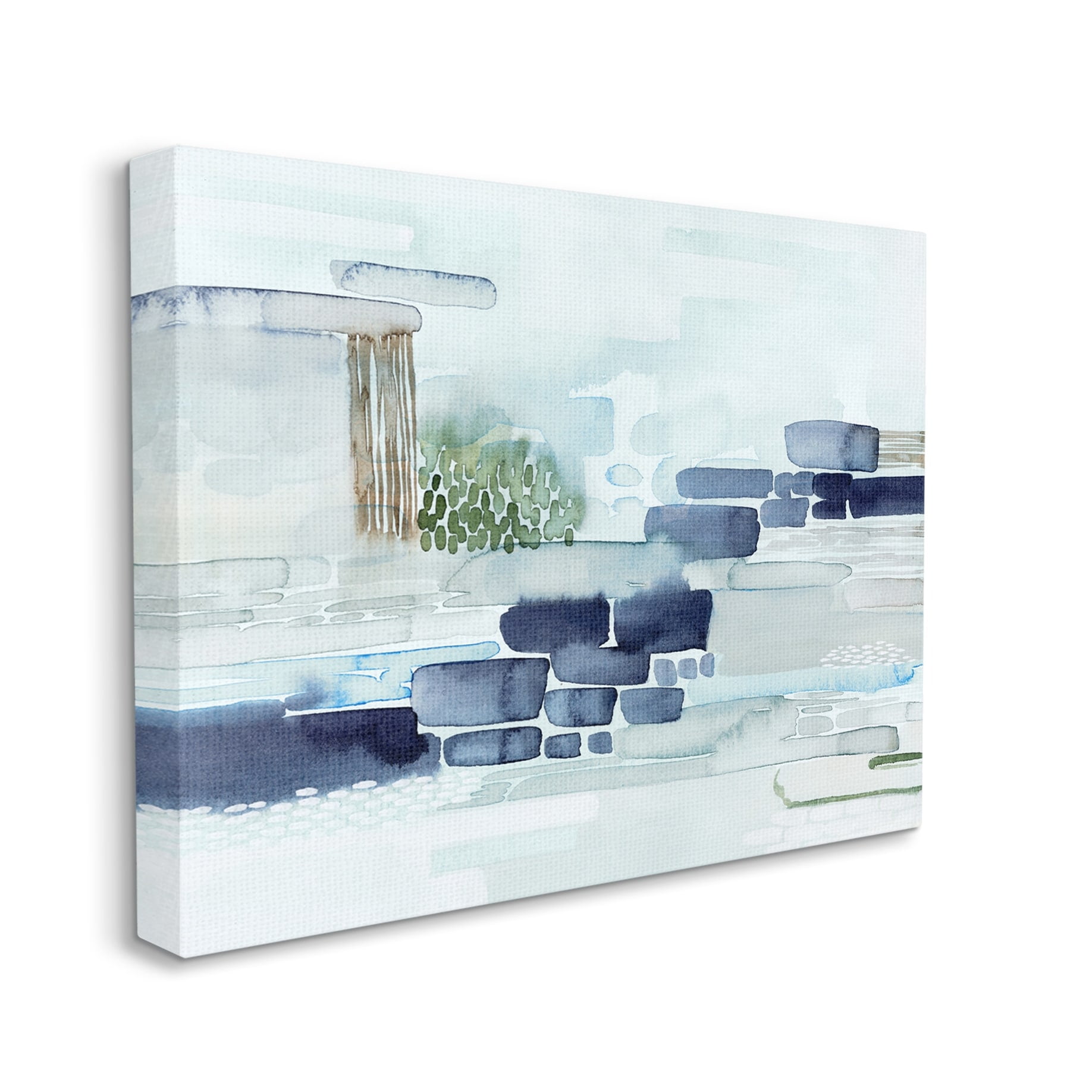 Stupell Industries Modern Abstract Coastal Landscape Organic Blocks Canvas Wall Art, 30 x 40, Design by Grace Popp