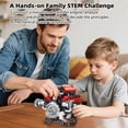 thumbnail image 3 of Suplanet Mini V8 Engine Building Set with LED Light, STEM Toy for Kids, 3 of 5
