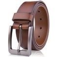 thumbnail image 6 of Genuine Leather Dress Belts For Men - Mens Belt For Suits, Jeans, Uniform With Single Prong Buckle - Designed in the USA, 6 of 7