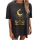 thumbnail image 2 of Puntoco Blusa de manga corta con estampado de calavera, sol y luna, estilo vintage, para mujer Puntoco Puntoco-3060, 2 of 9