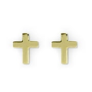 Infant's and Child's 14kt Yellow Gold Cross Earrings