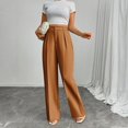 thumbnail image 4 of High Waisted Work Pants for Women Business Casual Outfits Office Dressy Pants Trousers with Pockets Wide-Leg Pants, 4 of 5