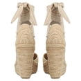 thumbnail image 3 of Alpargata Puntal De Plataforma Yute Con Listón 2 en 1 Lona Premium Beige Ajustable Para Mujer, 3 of 5