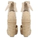 thumbnail image 3 of Alpargata Puntal De Plataforma Yute Con Listón 2 en 1 Lona Premium Beige Ajustable Para Mujer, 3 of 5