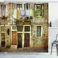 thumbnail image 1 of Ambesonne Venice Shower Curtain, Grunge Building Facade, 69"Wx84"L, Multicolor, 1 of 3