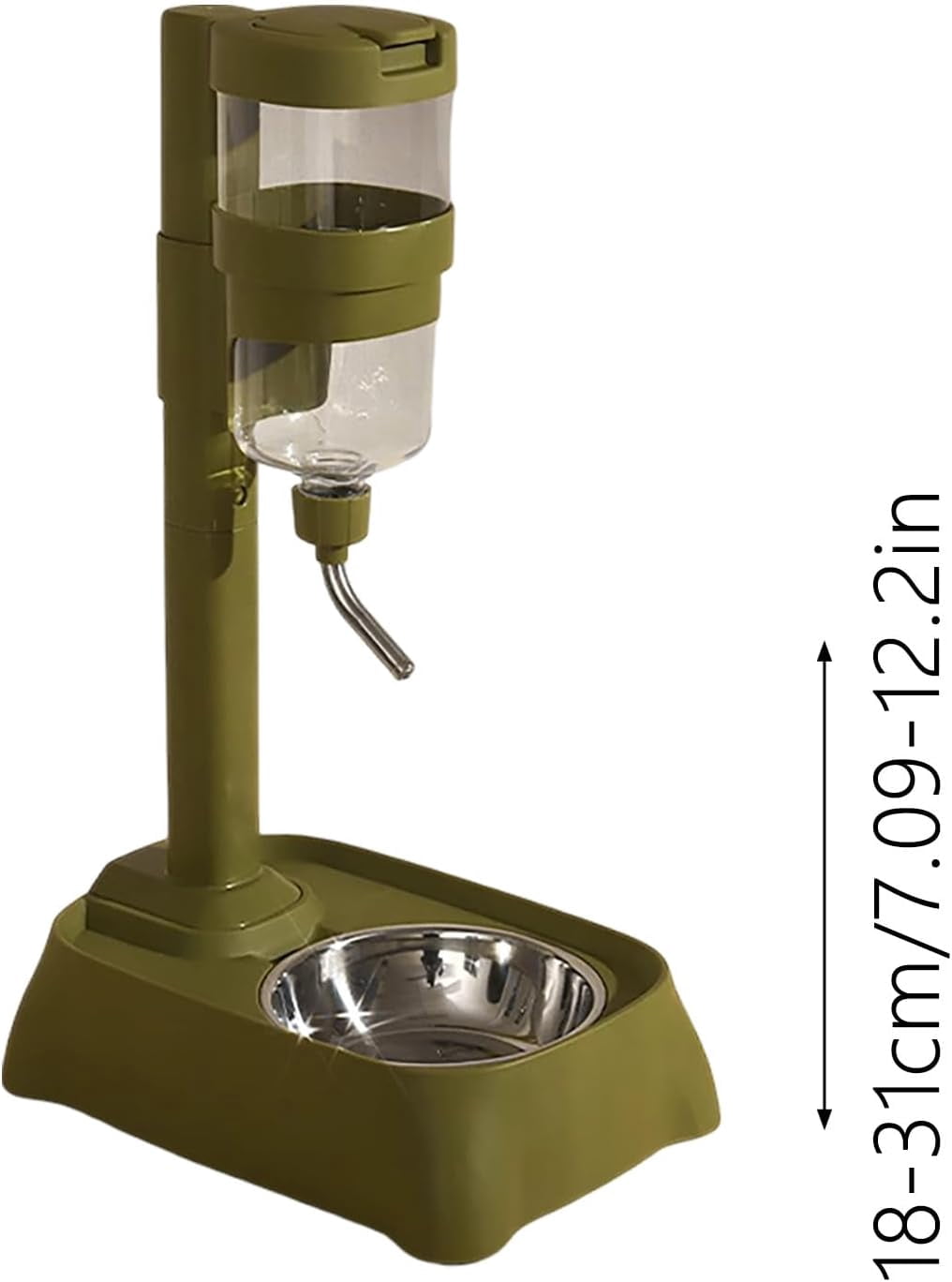 Large Capacity Pet Feeder & Automatic Water Dispenser, Height Adjustable Stainless Steel Raised Dog Bowl for Medium & Small Dogs, Cats, and Small Pets – Easy Clean No-Spill Design
