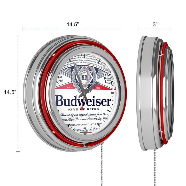 Budweiser Retro Neon Wall Clock - Neon Lighting - Officially