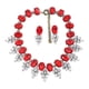 thumbnail image 3 of Conjunto de collar y pendientes para boda, joyería nupcial, aleación, acrílico, accesorios de vestir Rojo, 3 of 9