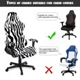 thumbnail image 6 of Xixirimido Gaming Chair Cover with Armrest Covers 3D Printed Stretch Removable Racing Computer Chair Slipcover Set Washable 4 Pieces, Zebra Stripe Black, 6 of 8
