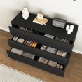 thumbnail image 4 of Oufan 6 Drawers Dresser Chests for Bedroom, Wood Chests of Drawers, Modern Dressers Chest Organizer for Bedroom, Living Room, Hallway, Black, 4 of 9