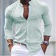 thumbnail image 1 of Camisa hawaiana con estampado de rayas para hombre, estilo resort, para uso en la calle, para playa, primavera y verano, camisa de manga larga con solapa, diseño de moda, 1 of 6