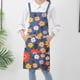 thumbnail image 3 of Delantal de tela impermeable con estampado de 2 piezas, delantal de lona para cocina doméstica, para catering, 3 of 5