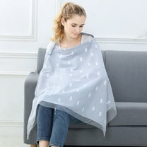 ETHZZLE Grey Breathable Nursing Cover for Feeding Mothers - 1 Piece Comfortable and Lightweight