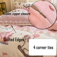 thumbnail image 6 of MorroMorn Pink Duvet Cover Queen, Castle Kids Bedding Sets, Fluffy Comforter Covers Set, Down Alternative Blanket Ultra Soft Kawaii Cute for Girls Teen Women Full Double Size, 6 of 6