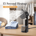 thumbnail image 6 of PANCERKA Steamer for Clothes, 1500W Handheld Steam Garment, 150℃ Constant Heat for Smooth Ironing, Black, 6 of 11