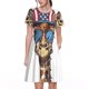 thumbnail image 1 of Balery American Giraffe Style Vestidos sueltos de manga corta para mujer, vestidos de verano 2025, vestidos casuales de corte A con vuelo., 1 of 6