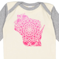 thumbnail image 4 of Inktastic Wisconsin Silhouette Mandala Boys or Girls Long Sleeve Baby Bodysuit, 4 of 5
