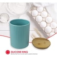 thumbnail image 3 of Home Basics Wave Medium Ceramic Canister, Turquoise, 3 of 7