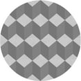 thumbnail image 1 of Ahgly Company Machine Washable Indoor Round Transitional Silver Gray Area Rugs, 5' Round, 1 of 7