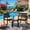Beige, variant on Patio Furniture Set, 3 PCS Outdoor Rocking Chairs Set with Glass Table for Garden, Backyard, Poolside, Balcony, Patio and Porch, Gray Cushion