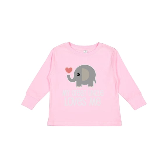 Inktastic My Great Uncle Loves Me Gift Boys or Girls Long Sleeve Toddler T-Shirt