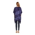 thumbnail image 6 of Beautybatik Dark Blue Womens Boho Hippie Batik Tie Dye Plus Size Tunic Blouse Kaftan Top 2x, 6 of 7