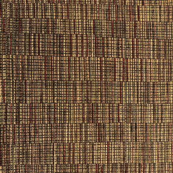 Ahgly Company Indoor Square Abstract Brown Modern Area Rugs, 4' Square
