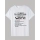 thumbnail image 2 of Funny Wife Slogan Pattern Print Men's T-shirt, Graphic Tee Men's Summer Clothes, Men's Outfits, 2 of 5