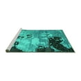 thumbnail image 2 of Ahgly Company Machine Washable Indoor Rectangle Abstract Turquoise Blue Contemporary Area Rugs, 2' x 3', 2 of 4