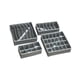 thumbnail image 5 of Organizadores de cajones para guardar ropa interior Estuche multiusos con secciones de rejilla , Gris Gris blanco, 5 of 9