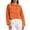 Orange, variant on Women's Oversized Distressed Denim Jacket Casual Wash