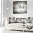 thumbnail image 2 of Designart Horses Running Through Water - Animal Throw Pillow - 18x18, 2 of 4