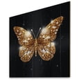 thumbnail image 2 of Designart "Golden Winged Elegance III" Animals Print on Natural Pine Wood, 2 of 5