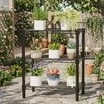 thumbnail image 2 of CONCETTA 31 inch 3-Tier Metal Wire Shelving Unit, Adjustable Storage Rack for Kitchen, Garage, or Living Room,Black, 2 of 8