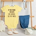 thumbnail image 3 of Think Im Cute See My Uncle Romper Boys or Girls Infant Baby Brisco Brands 18M, 3 of 6