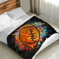 thumbnail image 2 of Football Blankets for Adults - 80x60 Inches Sport Throw Blanket for Kids Teens Boys Men - Game Day Black Soft Fuzzy Blankets for Bed Couch, 2 of 6