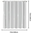 thumbnail image 4 of Grey and White Striped Shower Curtain Modern Geometric Farmhouse Shower Curtains for Bathroom Decor Waterproof Fabric Shower Curtain Set Hotel Style 72x72 Inches, 4 of 6